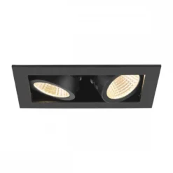 SLV 1007559 KADUX Deckeneinbauleuchte double 3000K 38° IP20 quadratisch schwarz