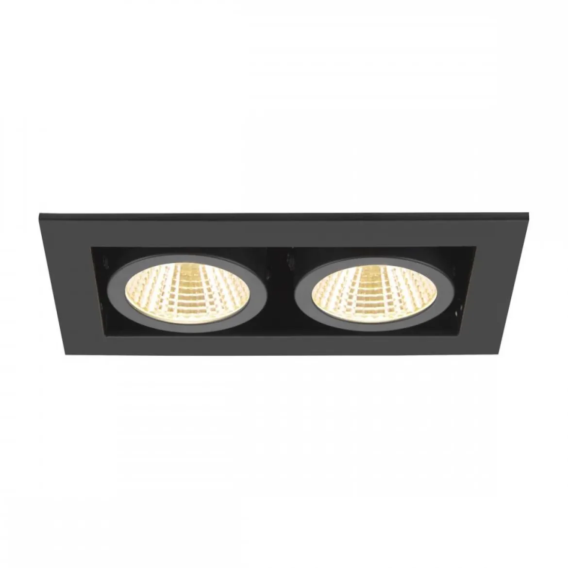 SLV 1007559 KADUX Deckeneinbauleuchte double 3000K 38° IP20 quadratisch schwarz