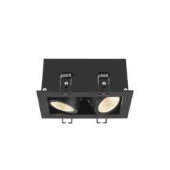 SLV 1007559 KADUX Deckeneinbauleuchte double 3000K 38° IP20 quadratisch schwarz