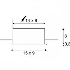 SLV 1007560 KADUX Deckeneinbauleuchte double 3000K 38° IP 20 quadratisch weiß