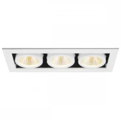 SLV 1007568 KADUX Deckeneinbauleuchte triple 3000K 38° IP20 quadratisch weiß