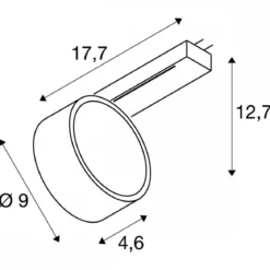 SLV 1010230 KALU 2.0 Spot für 1-Phasen Stromschiene 4000K schwarz 36°