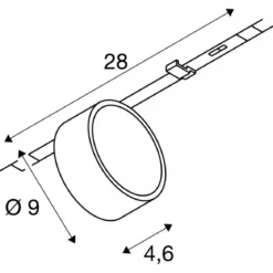 SLV 1010245 KALU 2.0 Spot für 3-Phasen Stromschiene 3000K weiß 36° DALI 2