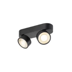 SLV 1010264 KALU 2.0 Wand-und Deckenaufbauleuchte 2700K 2-flammig schwarz