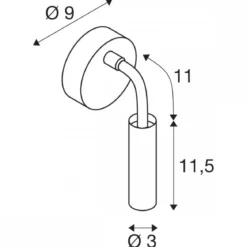 SLV 1006161 KARPO GOOSE Wandaufbauleuchte weiß 5,8W 3000K 40°