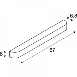 SLV Leuchte 1002239 ARLINA 60 WL Wandaufbauleuchte aluminium 3000K 67cm