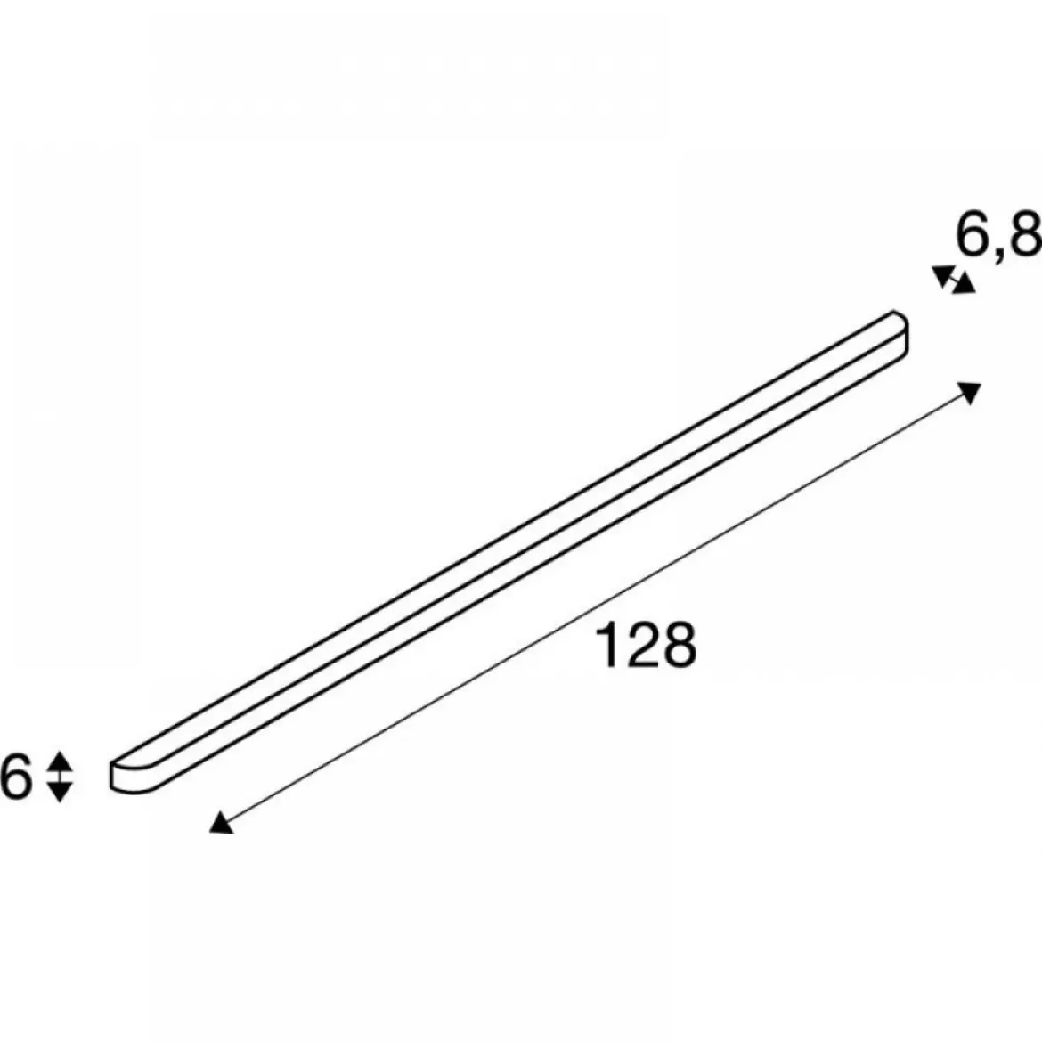 SLV Leuchte 1002240 ARLINA 130 WL Wandaufbauleuchte aluminium 3000K 128cm