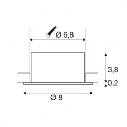SLV Leuchte 1003039 DINGILO Indoor LED Deckeneinbauleuchte weiß 3000K schwenkbar