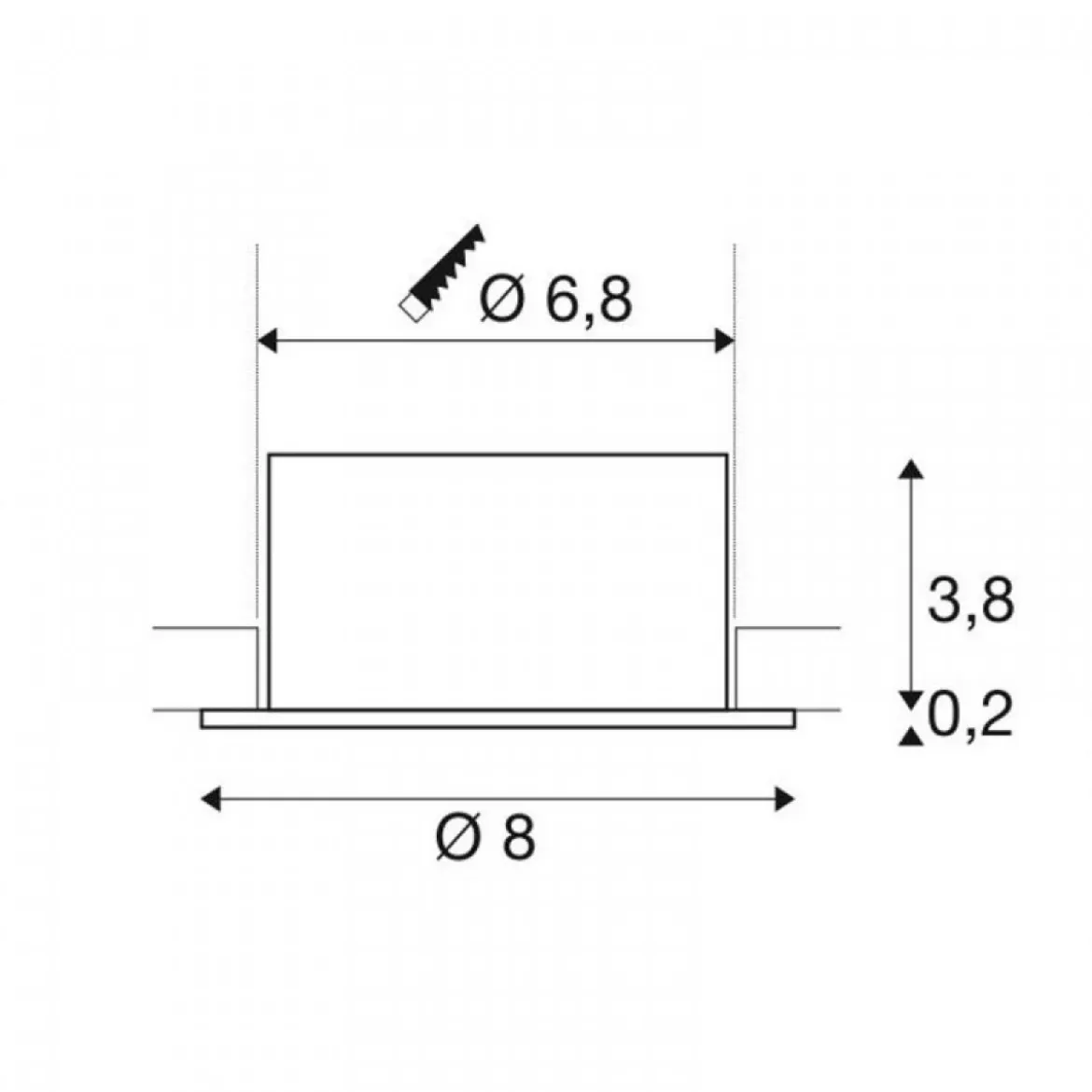SLV Leuchte 1003039 DINGILO Indoor LED Deckeneinbauleuchte weiß 3000K schwenkbar