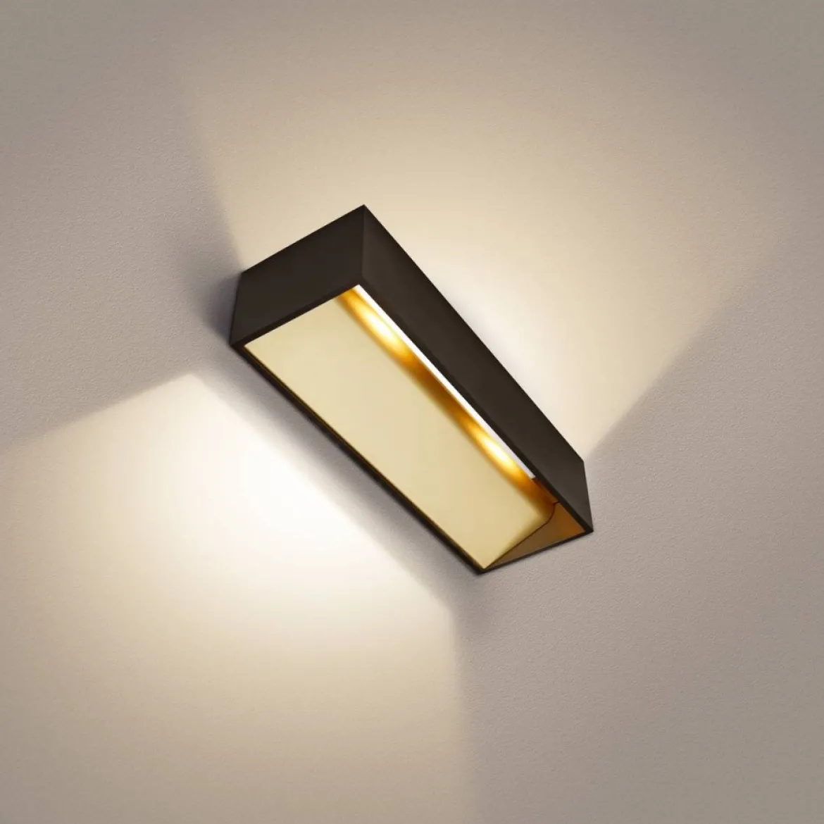 SLV Leuchte 1002928 LOGS IN L LED Wandaufbauleuchte schwarz gold 2000-3000K DIM-TO-WARM