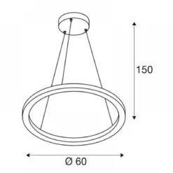 SLV Leuchte 1002909 ONE 60 DALI Indoor LED Pendelleuchte schwarz