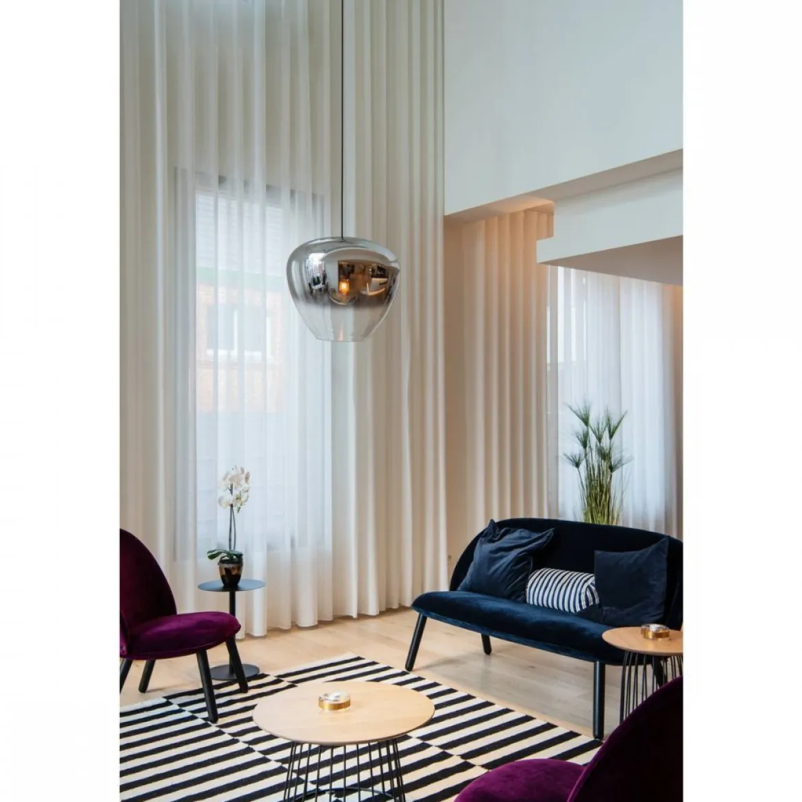 SLV Leuchte 1003444 PANTILO CONVEX 40 Indoor Pendelleuchte E27 chrom