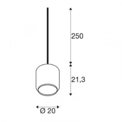 SLV Leuchte 1003004 PANTILO 20 Indoor Pendelleuchte E27 chrom