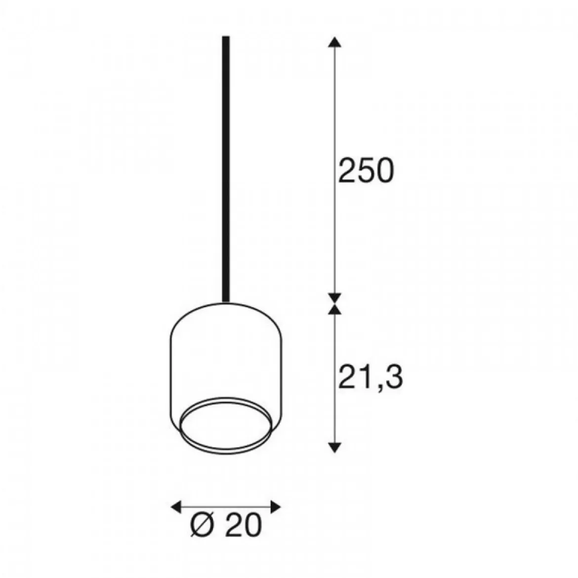 SLV Leuchte 1003004 PANTILO 20 Indoor Pendelleuchte E27 chrom