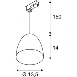 SLV Leuchte 1008063 PARA CONE 14 Pendelleuchte GU10 Kupfer inkl. 3P.- Adapter