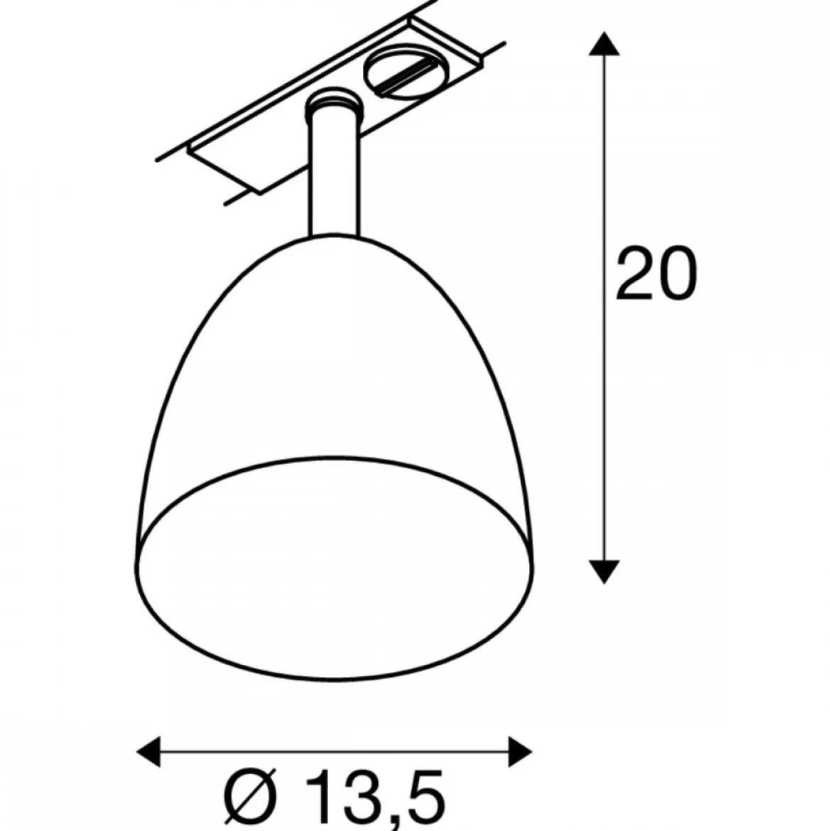 SLV Leuchte 1008053 PARA CONE 14 QPAR51 1-Phasen System Leuchte weiß gold