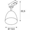 SLV Leuchte 1002877 PARA CONE 14 QPAR51 3-Phasen System Leuchte weiß gold