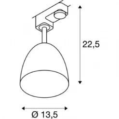 SLV Leuchte 1002878 PARA CONE 14 QPAR51 3-Phasen System Leuchte kupfer weiß
