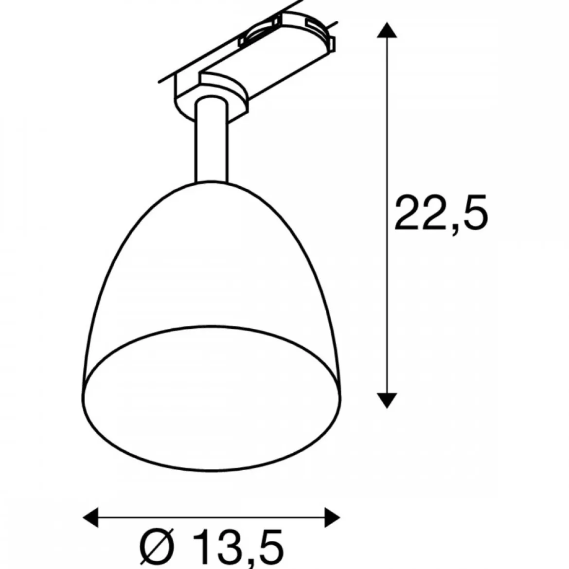 SLV Leuchte 1008056 PARA CONE 14 QPAR51 3-Phasen System Leuchte weiß gold