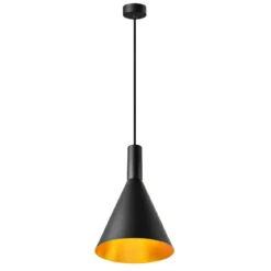 SLV Leuchte 1002950 PHELIA 280 E27 Indoor Pendelleuchte schwarz gold