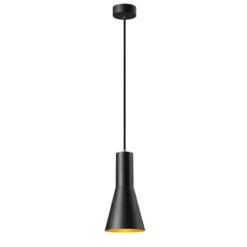 SLV Leuchte 1002951 PHELIA 130 E27 Indoor Pendelleuchte schwarz gold