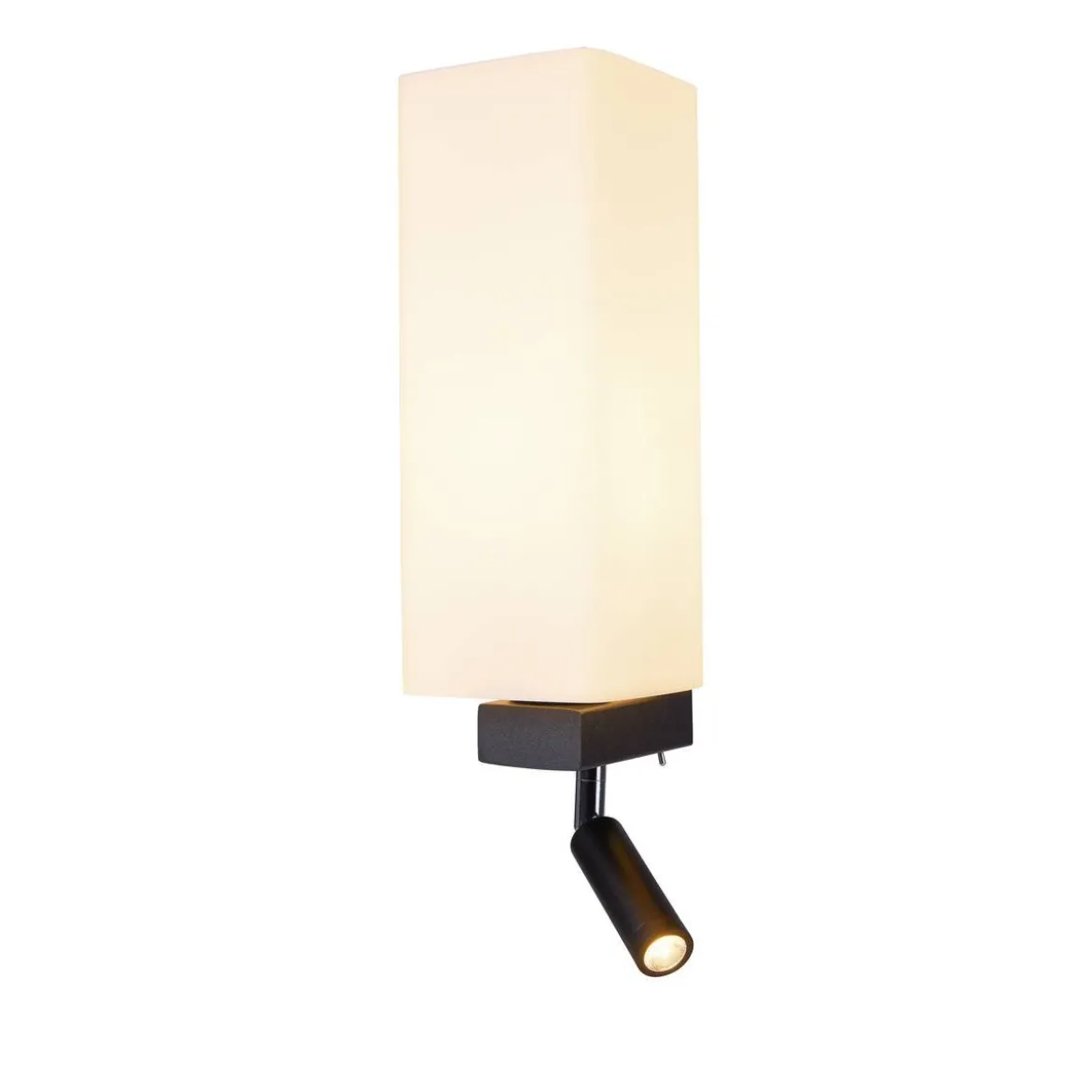 SLV Leuchte 1003428 QUADRASS SPOT Indoor Wandaufbauleuchte mit LED Spot und E27 Fassung schwarz
