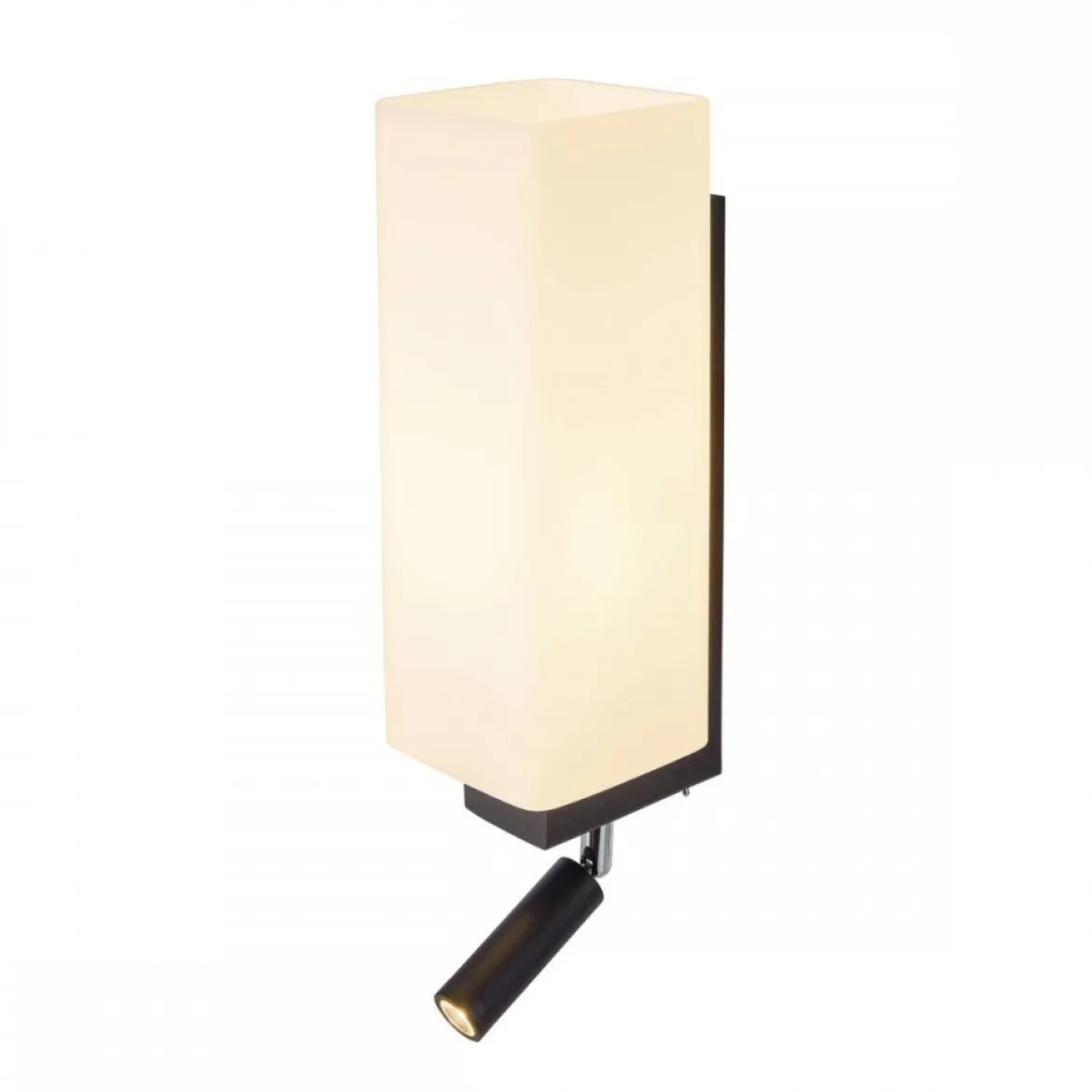 SLV Leuchte 1003428 QUADRASS SPOT Indoor Wandaufbauleuchte mit LED Spot und E27 Fassung schwarz