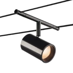 SLV Leuchte 1002694 TENSEO NOBLO Seilleuchte für Niedervolt-Seilsystem 2700K schwarz