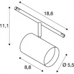 SLV Leuchte 1002695 TENSEO NOBLO Seilleuchte für Niedervolt-Seilsystem 2700K weiß