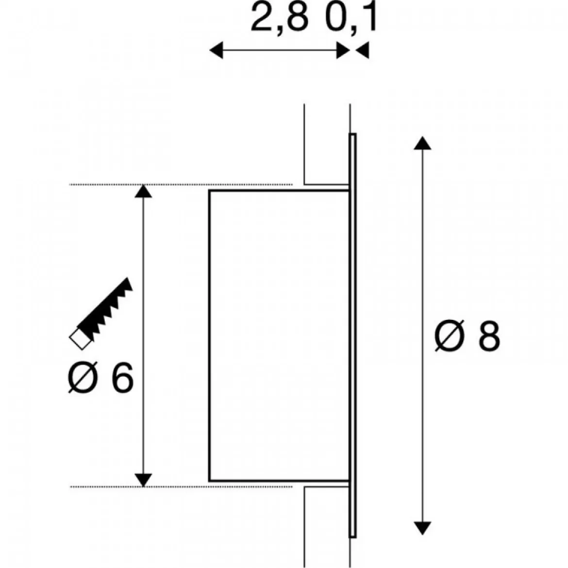 SLV Leuchte 1002922 WORO Indoor LED Wandeinbauleuchte 3000K weiß