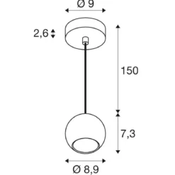 SLV 1008173 LIGHT EYE® 90 Pendelleuchte matt weiß GU10