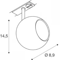 SLV 1008181 LIGHT EYE® 90 1-Phasen Spot rund GU10 max. 6W matt weiß