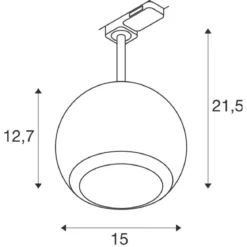 SLV 1008184 LIGHT EYE ® 150 3-Phasen Spot rund GU10 max. 13W matt schwarz