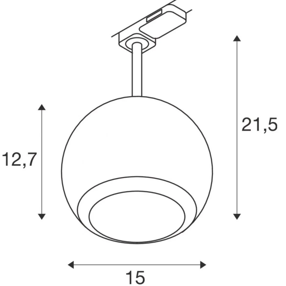 SLV 1008185 LIGHT EYE ® 150 3-Phasen Spot rund GU10 max. 13W matt weiß