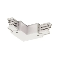 SLV 1001386 L-Verbinder Erde außen für S-TRACK 3-Phasen-Aufbauschiene weiß