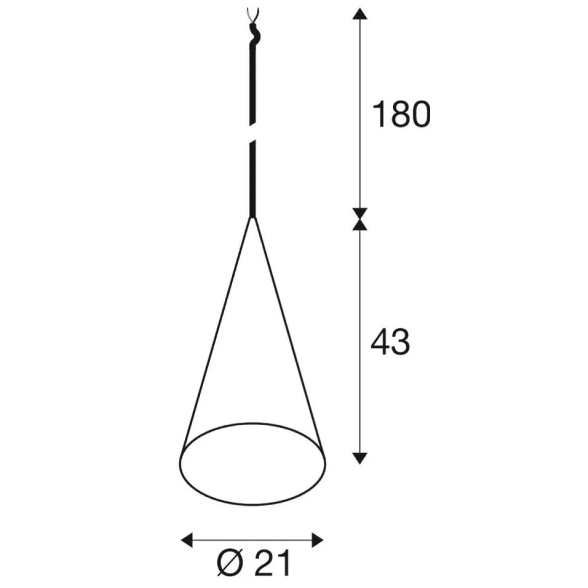 SLV 1008501 MAGICO 20 Pendelleuchte E27 Pendellänge 180cm max. 10W matt weiß