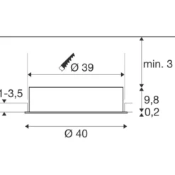 SLV 1008631 MEDO® 40 Deckeneinbauleuchte frame 3000-4000K 80° IP20 rund weiß