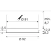 SLV 1008635 MEDO® 90 Deckeneinbauleuchte frame 3000-4000K 80° IP20 rund weiß