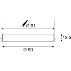 SLV 1001904 MEDO 90 DL LED Deckeneinbauleuchte rahmenlose Version weiß