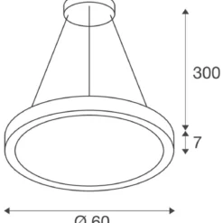 SLV 1008590 MEDO® RING 60 Hängelampe 3000/4000K 110° DALI Touch weiß