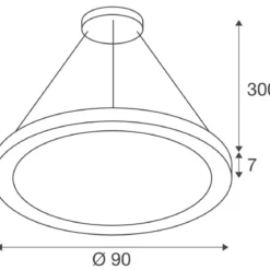 SLV 1008596 MEDO® RING 90 Hängelampe 3000/4000K 110° PHASE weiß