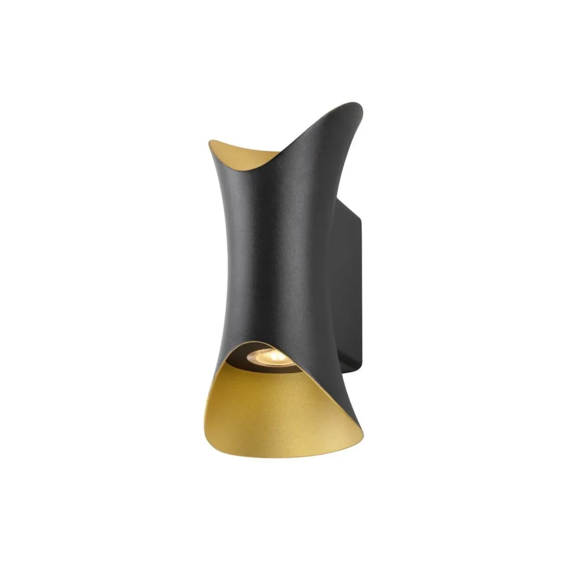 SLV 1007807 MODELA Wandleuchte up&down 2700K PHASE schwarz gold IP65