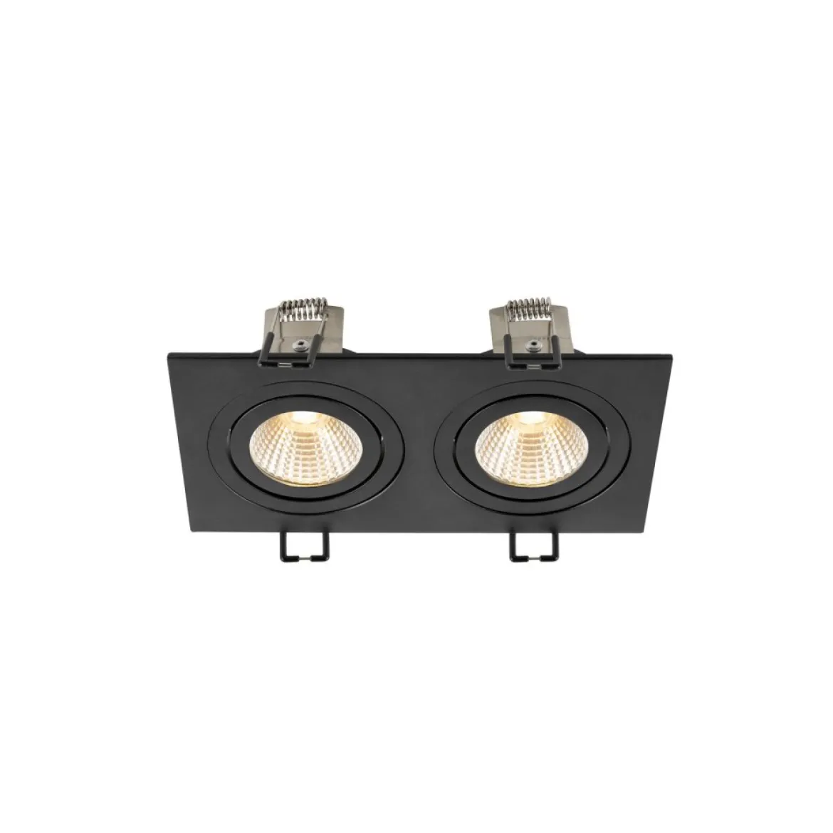 SLV 1008512 NEW TRIA® 155 Deckeneinbauleuchte eckig 2700K zweiflammig PHASE 38° schwarz