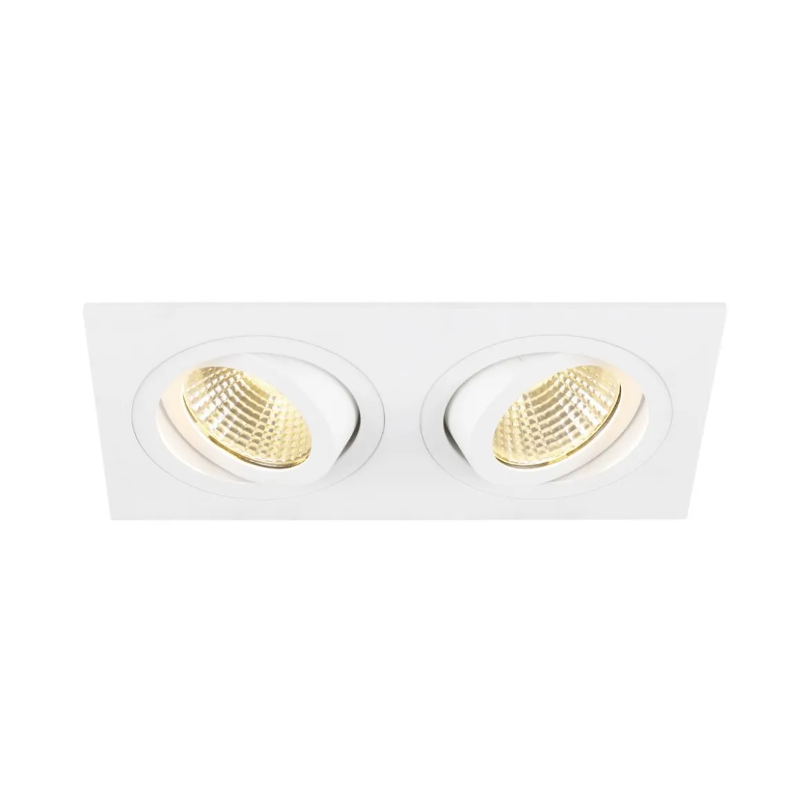 SLV 1008513 NEW TRIA® 155 Deckeneinbauleuchte eckig 3000K zweiflammig PHASE 38° weiß