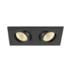 SLV 1008514 NEW TRIA® 155 Deckeneinbauleuchte eckig 3000K zweiflammig PHASE 38° schwarz