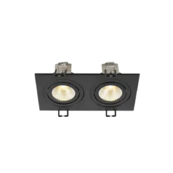SLV 1008514 NEW TRIA® 155 Deckeneinbauleuchte eckig 3000K zweiflammig PHASE 38° schwarz