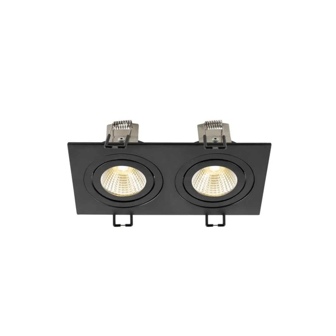SLV 1008514 NEW TRIA® 155 Deckeneinbauleuchte eckig 3000K zweiflammig PHASE 38° schwarz