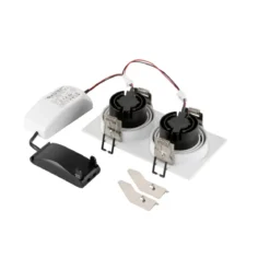 SLV 1008511 NEW TRIA® 155 Deckeneinbauleuchte eckig 2700K zweiflammig PHASE 38° weiß