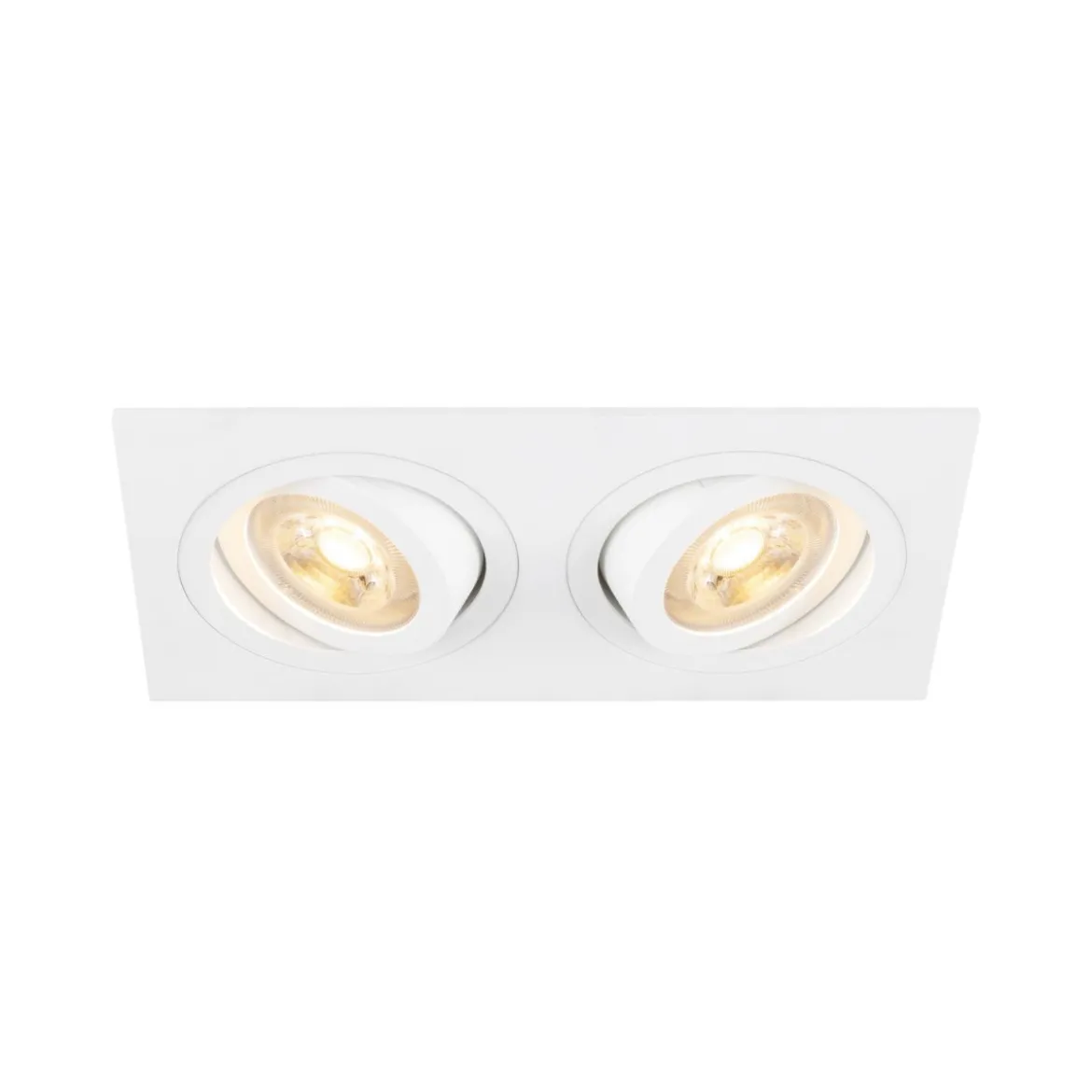 SLV 1008509 NEW TRIA® 155 Deckeneinbauleuchte Eckig GU10 zweiflammig weiß