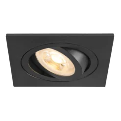 SLV 1007378 NEW TRIA® 75 Deckeneinbauleuchte quadratisch max. 10W GU10 schwarz